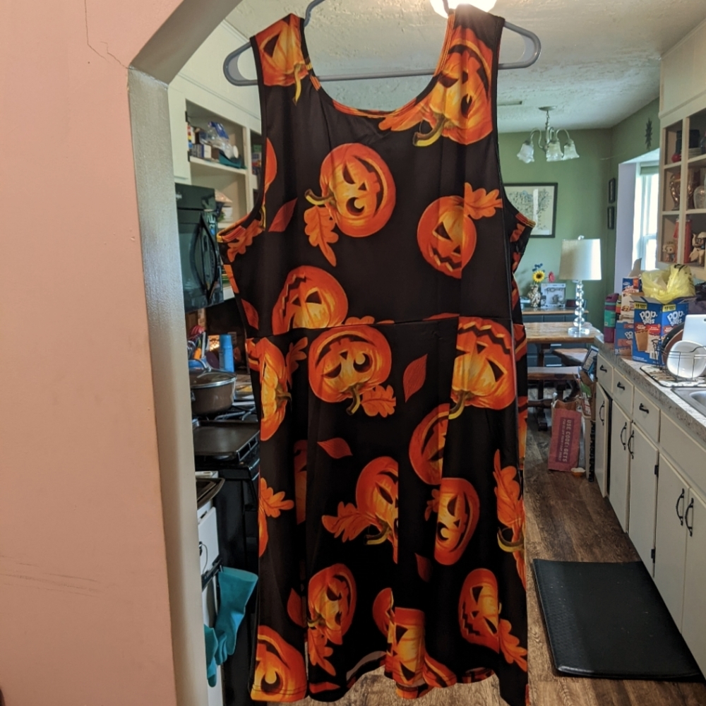 🎃 Jack-O-Lantern Skater Dress